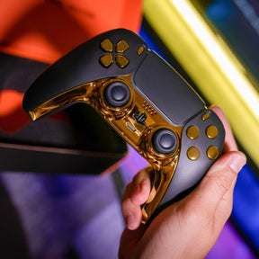 BLACK GOLD PS5 CUSTOM MODDED CONTROLLER - ModdedZone