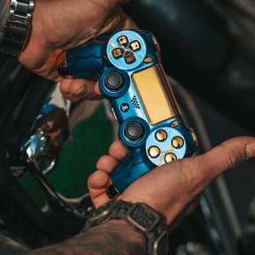 BLUE THUNDER PS4 CUSTOM MODDED CONTROLLER - ModdedZone