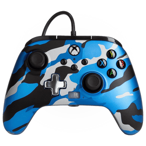 PowerA Enhanced Wired Controller For Xbox Series X|S With 2 Re-mappable Buttons - Metallic Blue Camo - ModdedZone