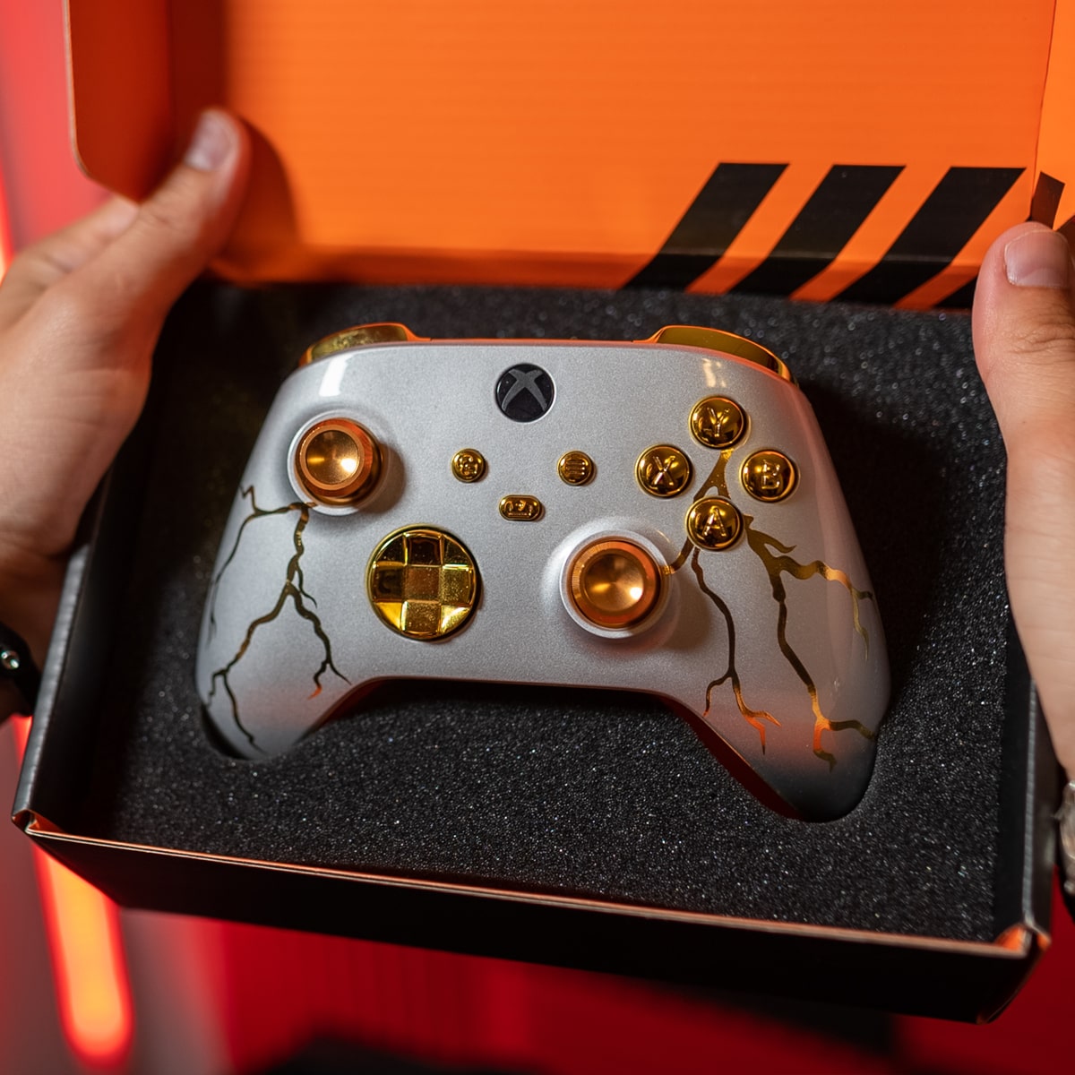 GOLD THUNDER XBOX SERIES X CUSTOM MODDED CONTROLLER - ModdedZone